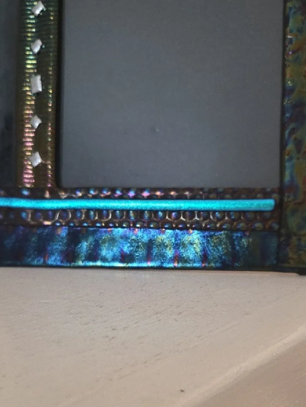 Iridescent Dichroic Glass Picture Frame